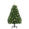 vidaXL Artificial Christmas Tree Green 120 cm PVC and Metal