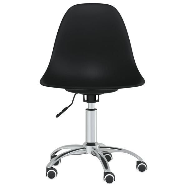 vidaXL Swivel Office Chair Black PP