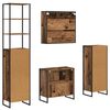 vidaXL Bathroom Furniture Set with Drawer Old Wood Engineered Wood