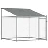 vidaXL Dog Cage with Roof and Doors Grey 8x2x2 m Galvanised Steel