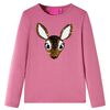 Kids' T-shirt with Long Sleeves Raspberry 128