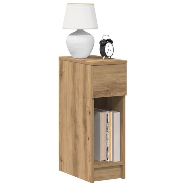vidaXL Bedside Cabinets with Drawer 2 pcs Artisan Oak 20x36x60 cm