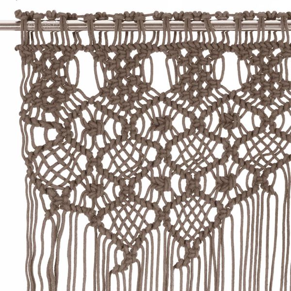 vidaXL Macrame Curtain Taupe 140x240 cm Cotton