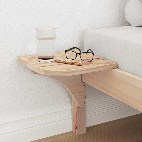 vidaXL Bed Frame Natural 100 x 200 cm Solid Pine Wood