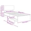 vidaXL Bed Frame with Drawer Grey Sonoma 100 x 200 cm Engineered Wood