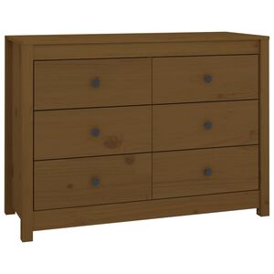 vidaXL Side Cabinet Honey Brown 100x40x72 cm Solid Wood Pine