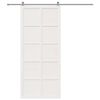 vidaXL Barn Door White 90 x 2.5 x 208 cm Solid Pine Wood