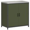 vidaXL Kitchen Storage with Shelf Olive Green 90 x 50 x 92 cm Steel