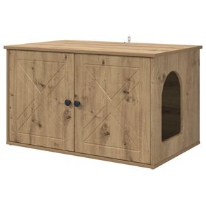 vidaXL Cat House Artisian Oak 85 x 55 x 50 cm Engineered Wood