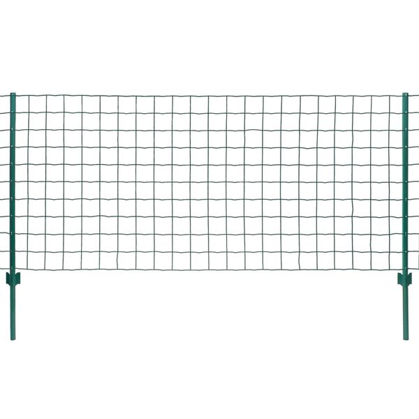 vidaXL Euro Fence Steel 20x1.2 m Green