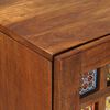 vidaXL Highboard with Storage Walnut 40 x 33 x 110 cm Solid Mango Wood
