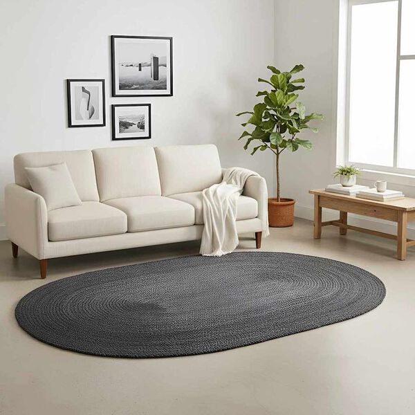 vidaXL Rug Natural and Black 300 x 300 cm Jute