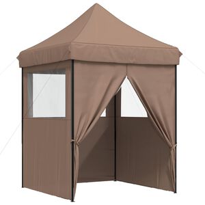 vidaXL Party Tent 200 x 200 x 306 cm Brown Oxford Fabric