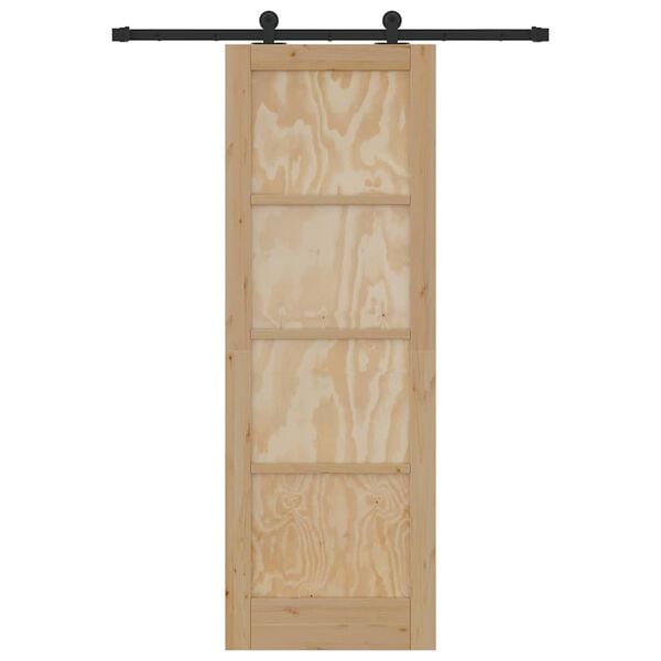 vidaXL Sliding Door ORKDAL Brown 73.5 x 211 cm Solid Pine Wood