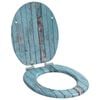 vidaXL Toilet Seat 2 pcs Blue 43.8 x 37.8 cm MDF board