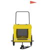 vidaXL Pet Bike Trailer Yellow and Black Oxford Fabric and Iron