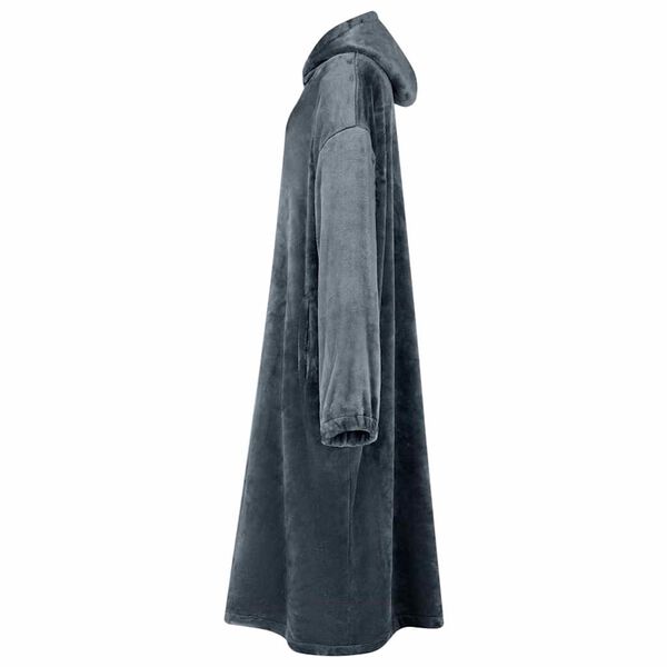 vidaXL Blanket Hoodie Navy Blue M Flannel