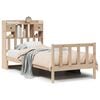 vidaXL Bookcase Bed without Mattress 75x190 cm Small Single Solid Wood Pine