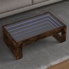 vidaXL Coffee Table with Infinity LED Smoked Oak 90x53x30 cm