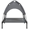 vidaXL Dog Bed with Canopy Anthracite Oxford Fabric and Steel