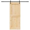 vidaXL Sliding Door with Hardware Set 90x210 cm Solid Wood Pine