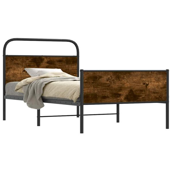 vidaXL Bed Frame without Mattress 100x190 cm Sonoma Oak Engineered Wood