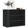 vidaXL Wall Cabinet Black 75x35x60 cm Engineered Wood