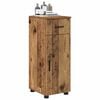 vidaXL Bathroom Cabinet with Drawer with Door Old Wood 30 x 35 x 80 cm