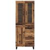 vidaXL Highboard with Drawer 2 pcs Old Wood Engineered Wood