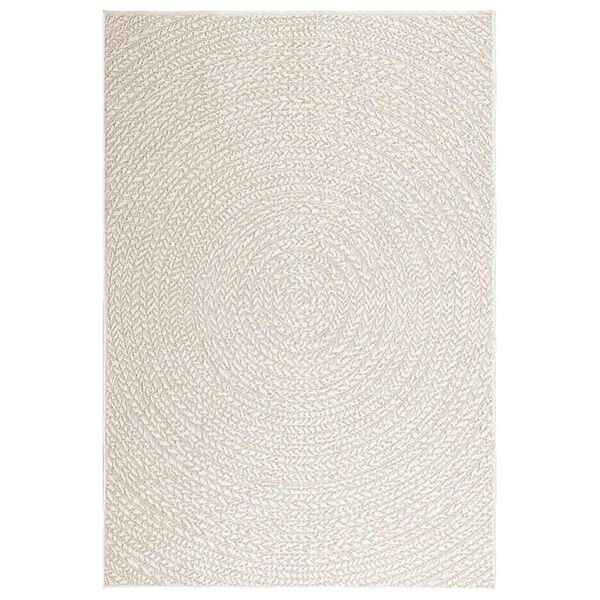 vidaXL Rug ZIZUR Cream 120x170 cm Jute Look Indoor and Outdoor
