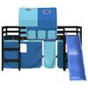 vidaXL Kids' Loft Bed with Tunnel without Mattress Blue 90x200 cm