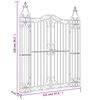 vidaXL Garden Gate Black 121x8x150 cm Wrought Iron
