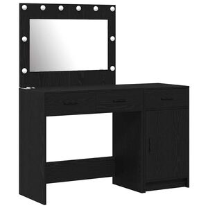 vidaXL Dressing Table 2 pcs Black 40 x 41 x 75 cm Engineered Wood