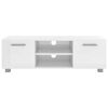 vidaXL TV Cabinet High Gloss White 110x40x35 cm Engineered Wood