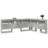 vidaXL Storage Headboard Concrete Grey 150 cm Engineered Wood