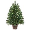 vidaXL Artificial Christmas Tree with 150 LEDs Green 65 cm PE and PVC