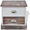 vidaXL Bedside Cabinets 2 pcs Brown and White
