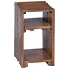vidaXL Accent Table with Shelf 3 pcs Brown Solid Mahogany Wood