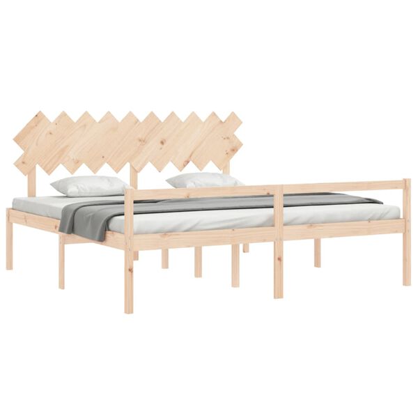 vidaXL Senior Bed without Mattress 200x200 cm Solid Wood