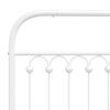 vidaXL Metal Replace Headboard White 75 cm