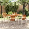 vidaXL Garden Dining Set 5 pcs Brown Solid Acacia Wood