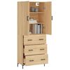 vidaXL Highboard Sonoma Oak 69.5x34x180 cm Engineered Wood