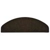 vidaXL Stair Mats Self-adhesive 5 pcs 65x21x4 cm Dark Brown Half Round Large