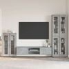 vidaXL TV Cabinet Set with Drawer FLORIN Concrete Grey Engineered Wood