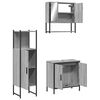 vidaXL 3 Piece Bathroom Furniture Set Grey Sonoma Engineered Wood