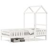 vidaXL Bed Frame with Roof without Mattress White 80x200 cm