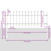 vidaXL Garden Fence White 10.2 x 0.6 m Powder-coated steel