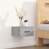 vidaXL Wall-mounted Bedside Cabinet Grey Sonoma 35x35x20 cm