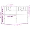 vidaXL Metal Replace Headboard Black 135 cm