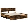 vidaXL Bed Frame Smoked Oak 180 x 200 cm Engineered Wood